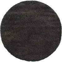 Studio Clarice Tapis rond à poils longs | Yves Anthracite | Ø 160cm | Anthracite | Rond | Tapis