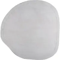 FRAAI Tapis organique | Halo Stone Gris | Ø 80cm | Gris | Forme libre | Tapis