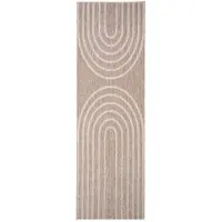 FRAAI Tapis de balcon | Sierra Arches Beige/Crème | 80x250cm | Crème | Tapis de couloir | Tapis