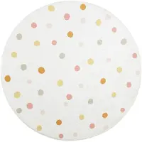 Little Olly Tapis rond lavable pour enfant | Evi Confetti Multicolore | Ø 100cm | Multicolore | Rond | Tapis enfants