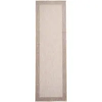 FRAAI Tapis de balcon | Sierra Border Crème/Beige | 80x180cm | Crème | Tapis de couloir | Tapis