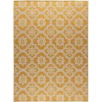 FRAAI Volero - Tapis d’extérieur – Rio Flower Jaune - 120x170cm