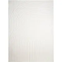 FRAAI Tapis scandinave | Charm Curves Blanc | 80x150cm | Blanc | Synthétique | Rectangulaire