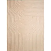 FRAAI Tapis scandinave | Charm Curves Beige | 140x200cm | Beige | Rectangulaire | Tapis