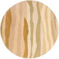 Studio Clarice Tapis rond en laine – Liora Beige | Ø 140cm | Beige | Rond | Tapis