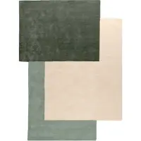 Studio Clarice Tapis abstrait en laine – Jules Crème/Vert | 200x290cm | Vert | Forme libre | Tapis