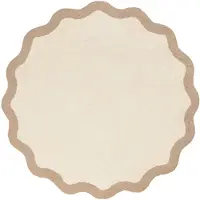 FRAAI Tapis Rond Lavable – Hazy Beige/Crème | Ø 120cm | Beige | Rond | Tapis