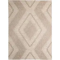 De Onlinewinkelier b.v. Tapis d'extérieur en jute | Atlas Diamond Marron/Crème | 120x170cm | Crème | Rectangulaire | Tapis d'extérieur