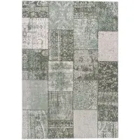 FRAAI Volero - Tapis Patchwork - Vert Rêves | Look vintage - 240x340cm