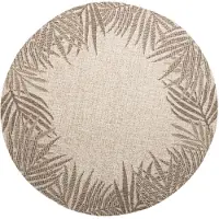 De Onlinewinkelier b.v. Volero - Tapis d'extérieur rond - Tiga Edge Taupe - Ø 160cm