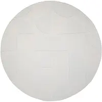 FRAAI Tapis scandinave rond | Charm Circles Blanc | Ø 80cm | Blanc | Rond | Tapis