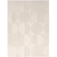 Studio Clarice Tapis en laine | Giselle Circles Crème | 220x330cm | Crème | Rectangulaire | Tapis