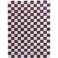 FRAAI Tapis rétro | Gambit Violet/Blanc | 230x330cm | Blanc | Rectangulaire | Tapis