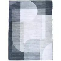 FRAAI Tapis d'extérieur abstrait | Groovy Shapes Vert | 200x290cm | Bleu | Rectangulaire | Tapis d'extérieur