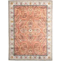 FRAAI Tapis d'extérieur vintage | Santo Flora Terracotta | 230x330cm | Terracotta | Rectangulaire | Tapis d'extérieur