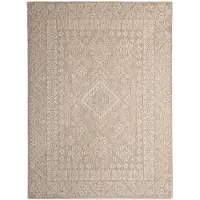 FRAAI Tapis d'extérieur en jute | Atlas Aztec Marron/Crème | 140x200cm | Crème | Rectangulaire | Tapis d'extérieur