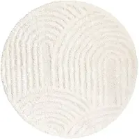 FRAAI Tapis scandinave rond | Lova Arches Crème | Ø 280cm | Crème | Rond | Tapis