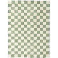 FRAAI Tapis rétro | Gambit Vert/Blanc | 140x200cm | Blanc | Rectangulaire | Tapis