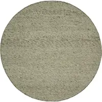 NATURL. Tapis en laine rond | Feline Vert Olive/Chiné | Ø 200cm | Vert | Rond | Tapis