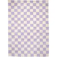 FRAAI Tapis rétro | Gambit Lilas/Blanc | 140x200cm | Blanc | Rectangulaire | Tapis