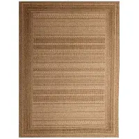 FRAAI Tapis d'extérieur en jute | Mavi Stripes Crème/Marron | 80x150cm | Crème | Rectangulaire | Tapis d'extérieur