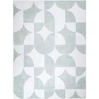 FRAAI Tapis d'extérieur abstrait | Groovy Tiles Vert | 120x170cm | Vert | Rectangulaire | Tapis d'extérieur