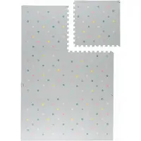 Little Olly Tapis Puzzle en Mousse – Alfie Dots Gris Clair | 120x180cm | Gris | Rectangulaire