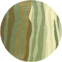 Studio Clarice Tapis rond en laine – Liora Vert | Ø 200cm | Vert | Rond | Tapis