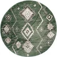 FRAAI Tapis berbère rond | Blend Aztec Green | Ø 160cm | Vert | Rond | Tapis