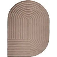 FRAAI Tapis de forme irrégulière | Arch Taupe | 120x170cm | Taupe | Polyester | Forme libre