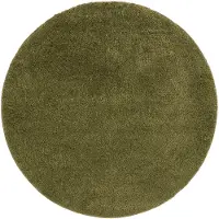 NATURL. Tapis rond à poils longs – Wish Vert | Ø 80cm | Vert | Rond | Tapis