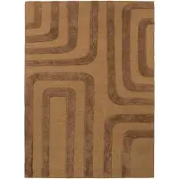 Studio Clarice Tapis en laine – Judith Lines Marron | 160x230cm | Marron | Rectangulaire | Tapis