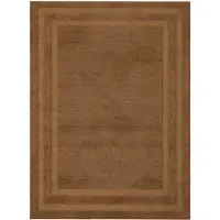 Studio Clarice Tapis en laine – Judith Border Marron | 230x330cm | Marron | Rectangulaire | Tapis