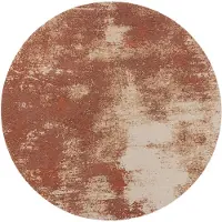 Studio Clarice Tapis rond abstrait – Candice Rose | Ø 200cm | Rose | Rond | Tapis