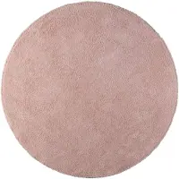 NATURL. Tapis rond doux | Teddy Rosa | Ø 230cm | Rose | Rond | Tapis
