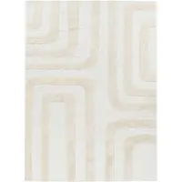 Studio Clarice Volero - Tapis en laine – Judith Lines Crème | Design sculpté luxe - Volero - 140x200cm