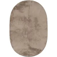 NATURL. Tapis ovale à poils ras | Cozy Taupe | 120x170cm | Taupe | Ovale | Tapis