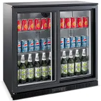 CombiSteel Réfrigérateur de bar à 2 portes et 4 étagères, 208 litres