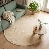 FRAAI Tapis scandinave rond | Charm Shapes Beige | Ø 230cm | Beige | Rond | Tapis