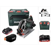 Metabo KT 18 LTX 66 BL Scie circulaire plongeante sans fil 18 V 165 mm + 1x Batterie 4.0 Ah + Coffret metaBOX - sans chargeur