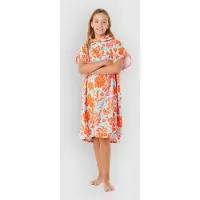 Rip Curl Mixed Cotton Poncho Orange Enfants