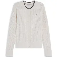 Tommy Hilfiger Cardigan 'Mini Cable' écru