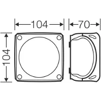 Hensel Boîte à bornes 1,5-4qmm, 5 bornes - Boîte de montage plate 104x104mm RK 0405 T