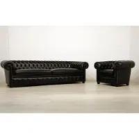 AEA Chesterfield Sofagarnitur XXL Big Sofa Couch Set 4+1 Sitzer Garnitur Polster