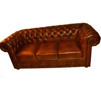 AEA Chesterfield Ledersofa Sofagarnitur Couch Polster Couch Sitz Garnitur NEWTON