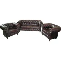 AEA Canapé Design Ensemble De Canapés 3+1+1 Places Couch Polster Chesterfield Garniture Nouveau