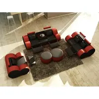 AEA Leder Sofa 3+2+1 Sitzer mit USB Relax Couch Sofagarnitur Polstergarnitur MADRID