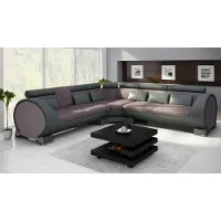 AEA Canapé d'angle VIGO "LT01" Canapé d'angle + USB,Canapé d'angle Canapé en Cuir synthétique Tissu