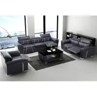 AEA Ledersofa Couch Wohnlandschaft Ecksofa Eck Garnitur Design Modern Sofa mit USB