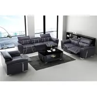 AEA Ledersofa Designer Sofa Couch 3+2+1 Sofagarnitur Couchgarnitur Garnitur mit USB